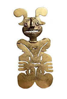 Pendant Prints: Gold breastplate with anthropomorphic figure