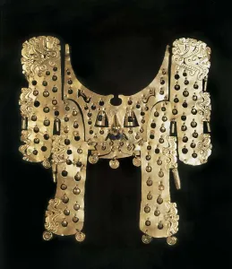 Colombian Prints: Gold nose ring. 100 BC - 1000. Calima art