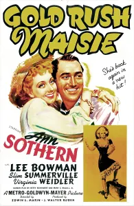 Sothern Prints: GOLD RUSH MAISIE, US poster, Ann Sothern, Lee Bowman, 1940