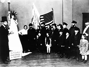 Zionism Prints: Golda Mabovitch (Meir) as the Statue of Liberty in the Young Poale Zion Pageant in Milwaukee