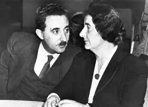 Delegates Prints: Golda Meyerson (Meir) with Moshe Sharett at the United Nations in New York in 1948