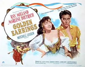 Dietrich Prints: GOLDEN EARRINGS, Marlene Dietrich, Ray Milland, 1947
