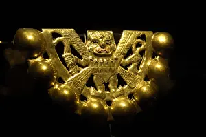 Pre Columbian Prints: Golden ritual rattle for the waist (3rd c)