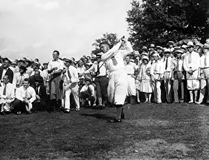 Swing Prints: Golfer Bobby Jones playing an exhibiton game at the Columbia Country Club
