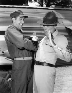 Uniform Prints: GOMER PYLE, U.S.M.C. from left: Jim Nabors, Frank Sutton, 1964-1969
