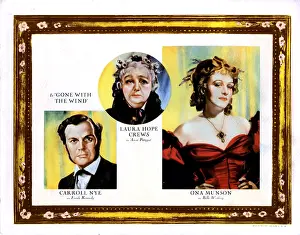 Crews Prints: GONE WITH THE WIND, from left, Carroll Nye, Laura Hope Crews, Ona Munson, 1939