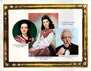 Keyes Prints: GONE WITH THE WIND, from left, Evelyn Keyes, Ann Rutherford, Harry Davenport, 1939