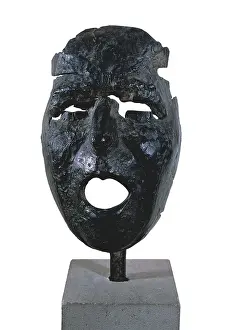 Gonzalez Prints: GONZALEZ, Julio (1876-1942). Mask of Montserrat Screaming