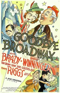Tommy Prints: GOODBYE BROADWAY, US poster art