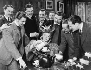 GOODBYE, MR. CHIPS, Paul Henreid, Robert Donat, (left), Greer Garson, (seated), 1939