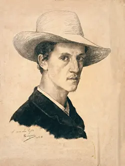 Three Quarter Prints: Gordigiani Eduardo, Self-portrait