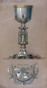 Silver Prints: Gorham Silver. Design drawing for metalwork: 'Design for Chalice