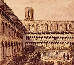 Monasterio De Pedralbes Prints: Gothic cloister of the Monastery of Pedralbes