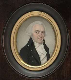 1790s Prints: Gouverneur Morris, by Pierre Henri, 1798, miniature painting, watercolor on ivory