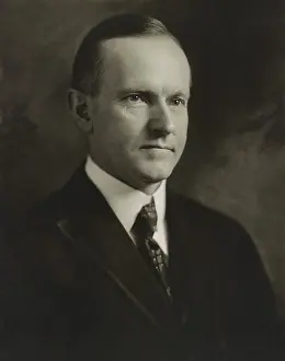 Massachusetts Prints: Gov. Calvin Coolidge of Massachusetts in 1920 as Republican nominee for Vice President