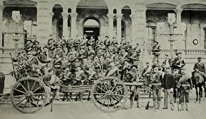 Euro Americans Prints: Government troops after repressing a Hawaiian uprising against the Republic of Hawaii
