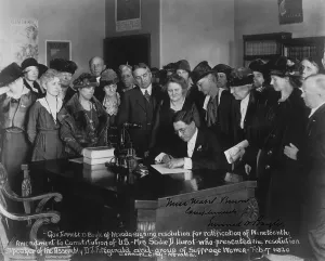 States Prints: Governor Emmett D. Boyle of Nevada signing resolution for ratification of Nineteenth Amendment to Constitution of U