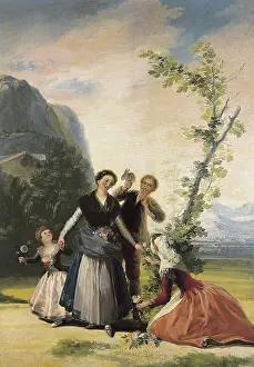 GOYA Y LUCIENTES, Francisco de (1746-1828). The Florists or Spring. ca. 1786