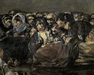 GOYA Y LUCIENTES, Francisco de (1746-1828). The Witches Sabbath (Sabbatical scene). 1797. Detail. Mural painting mounted on canvas