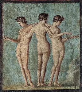 Pompeii Prints: The Three Graces. 1st c. Roman art