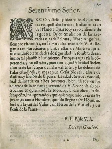 Basin Prints: GRACIAN, Baltasar (1601-1658). 'El Criticn'(The Critick)