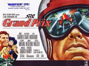 Racecar Prints: GRAND PRIX, clockwise: James Garner