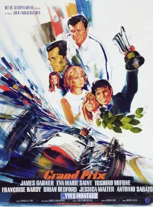 Hardy Prints: GRAND PRIX, French poster, top center: James Garner