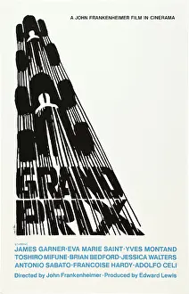 Films By John Frankenheimer Prints: GRAND PRIX, poster art by Saul Bass, 1966