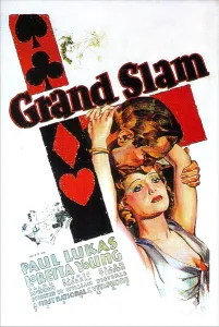Lukas Prints: GRAND SLAM, US poster art, from top: Paul Lukas, Loretta Young, 1933