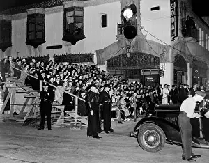 Bleachers Prints: Grand stand built for Hollywood premiere of Lloyds of London'