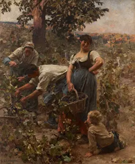 Grapes Prints: THE GRAPE HARVEST, by Leon-Augustin Lhermitte