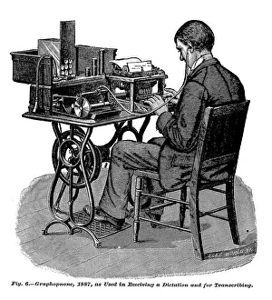 Typewriter Prints: The graphophone, an early recording device