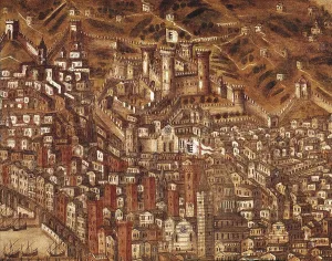 Fortress Prints: GRASSI, Cristoforo (16th c.). Port of Genoa