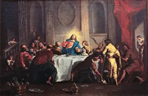 Curtains Prints: Grassi Nicola, Last Supper, 18th Century