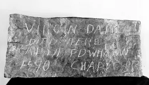 Grave Prints: The grave marker of Virginia Dare