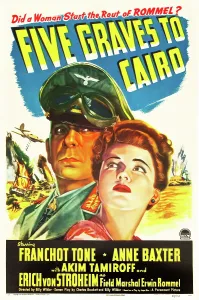 Anne Prints: FIVE GRAVES TO CAIRO, Erich von Stroheim, Anne Baxter, 1943