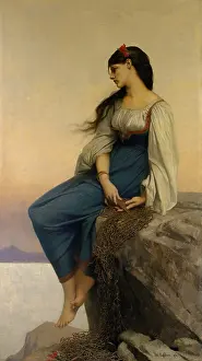 Long Prints: GRAZIELLA, by Jules-Joseph Lefebvre, 1878, French painting, oil on canvas