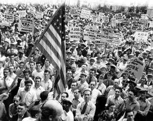 Rally Prints: Great Depression, Rally to demand WPA Funds in Philadelphia (Rayburn Plaza)