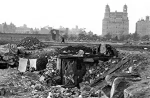 Central Park Prints: Great Depression, Shantytown on the site of the old Central Park Reservoir