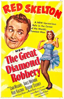 Skelton Prints: THE GREAT DIAMOND ROBBERY, US poster art, from left: Red Skelton, Cara Williams, 1953