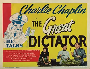 Morrlobb1 Prints: THE GREAT DICTATOR, Paulette Goddard, Charles Chaplin, Jack Oakie, 1940