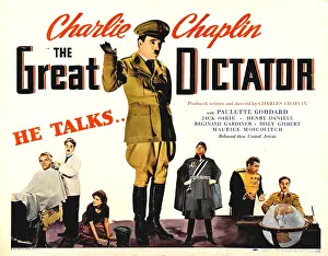 Globe Prints: THE GREAT DICTATOR, top: Charlie Chaplin