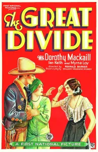 Keith Prints: THE GREAT DIVIDE, US poster art, from left: Ian Keith, Dorothy Mackaill, Myrna Loy, 1929