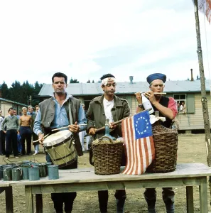 Fourth Of July Prints: THE GREAT ESCAPE, James Garner, Jud Taylor, Steve McQueen, 1963