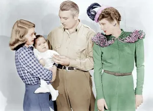 Gingham Prints: THE GREAT LIE, from left: Bette Davis, George Brent, Mary Astor, 1941