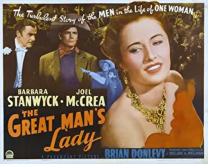Brian Prints: THE GREAT MAN'S LADY, Brian Donlevy, Joel McCrea, Barbara Stanwyck, 1942