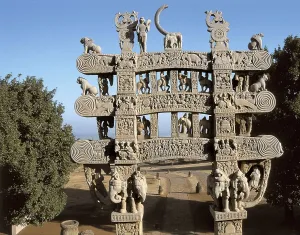 Hindus Prints: Great Stupa. 3rd BC. INDIA. Sanchi