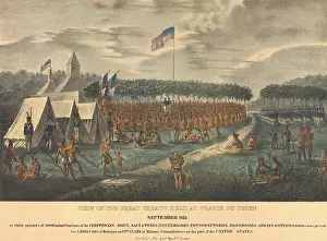 Lcgr1910 Prints: Great treaty council held at Prairie du Chien