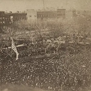 Banners Prints: The Great Union Meeting in Union Square, New York City, April 20, 1861