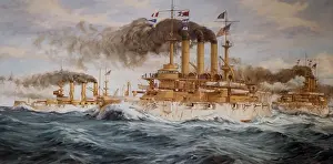 Imperialism Prints: THE GREAT WHITE FLEET, by John Charles Roach